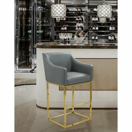 BROMAS Modern Contemporary Cordele Bar Stool Chair Grey BR2823123